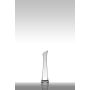 Schmale Vase aus Glas PATTY EARTH, transparent, 25cm, Ø6cm