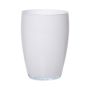 Runde Glas Blumenvase HENRY, weiß, 20cm, Ø14cm