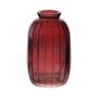 Flasche SILVINA aus Glas, Rillen, rotbraun-klar, 11,8cm, Ø7cm