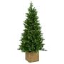 Kunst Tanne OMAHA SPEED DELUXE, Holztopf, LEDs, 135cm, Ø65cm