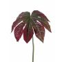 Aralia künstliches Blatt IMANA, rot-grün, 80cm