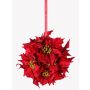 Weihnachtsstern Deko Kugel CATHLIN, rot, Ø25cm