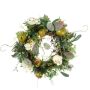 Künstlicher Winterkranz ISABELLE, Orchidee, Apfel, creme, Ø30cm