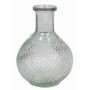 Klarglasflasche DONKA mit Rautenmuster, 15cm, Ø11cm