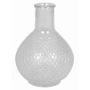 Klarglasflasche DONKA mit Rautenmuster, 18,5cm, Ø13,5cm