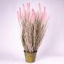 Lampenputzergras künstlich OVIDIO, Rispen, Zinktopf, rosa-grün, 60cm