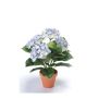 Kunstblume Hortensie LAIDA im Tontopf, hellblau, 35cm