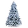 Kunststoff Tanne ALASKA SPEED, beschneit, blaue LEDs, 180cm, Ø150cm