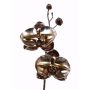 Phalaenopsis Orchideenzweig künstlich TAFFY, gold-kupfer, 50cm, Ø9cm