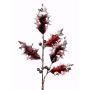 Künstlicher Ilexzweig PASCHA mit Früchten, silber-rot, 50cm