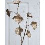 Künstlicher Ginkgozweig ARWID mit Glitzer, champagner, 55cm