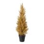Künstlicher Baum Zypresse CURUTY im Dekotopf, gold, 75cm