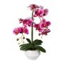 Plastikblume Phalaenopsis Orchidee KASDA, Keramiktopf, Wurzeln, pink, 50cm