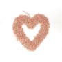 Deko Kranz Herz MADISSON aus Islandmoos, Aufhänger, rosa, 5cm, Ø30cm