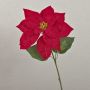 Samt Poinsettia künstlich LIBASSE, rot, 50cm, Ø23cm