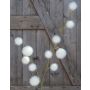 Ballon-Wolfsmilch Deko Zweig ELAENA, Früchte, creme-weiß, 100cm