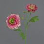 Künstlicher Zweig Ranunkel SAGARA, rosa-pink-grün, 45cm, Ø5-9cm