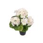 Kunstblume Geranie ELISABETTA im Dekotopf, weiß-rosa, 35cm