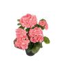 Kunstblume Geranie ELISABETTA im Dekotopf, lachs, 35cm