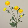 Künstliche Chrysantheme RYON, gelb, 70cm, Ø3-5cm