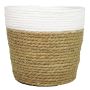 Aufbewahrungskorb DOMINGA, weiß-beige, 20cm, Ø22cm