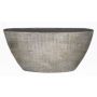 Deko Schale Schiffchen aus Keramik AGAPE mit Maserung, weiß-braun, 73x17x36cm