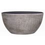 Blumentopf aus Keramik AGAPE oval mit Maserung, weiß-braun, 49x20x25cm