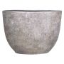 Blumentopf aus Keramik AGAPE oval mit Maserung, weiß-braun, 50x20x36cm