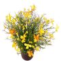 Dekoblume Fleißiges Lieschen GISINDA im Dekotopf, gelb-orange, 25cm