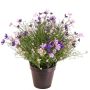 Dekoblume Fleißiges Lieschen GISINDA im Dekotopf, lila, 40cm