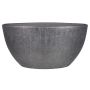Blumentopf aus Keramik AGAPE oval mit Maserung, schwarz, 49x20x25cm