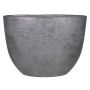 Blumentopf aus Keramik AGAPE oval mit Maserung, schwarz, 50x20x36cm