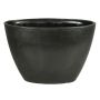 Keramik Topf für Orchideen RODISA, oval, schwarz, 32x14,5x22,5cm