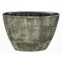Keramik Orchideen Topf RAKSCHA, Linien, braun-olivgrün, 32x14,5x22,5cm