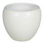 Weiß-matter Pflanztopf URMIA BASAR, Keramik, 18,5cm, Ø22cm