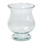 Pokalvase ZANIYE mit Fuß, Glas, transparent, 20cm, Ø17cm