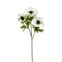 Kunstblume Windröschen RUBINA, weiß, 55cm, Ø4-10cm