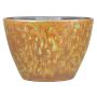 Keramik Übertopf oval ELIEL, gesprenkelt, orange-gelb, 32x15x22cm