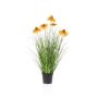 Kunstgras Sonnenhut SHALLA mit Blüten, orange, 60cm