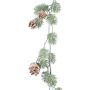 Kunstgirlande Tanne SYMBAR mit Zapfen, gefroren, 205cm