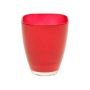 Glas Vase YULE, Glas, rot, 13,5x13,5x17cm