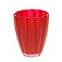 Deko Vase BEA aus Glas, weinrot, 17cm, Ø14cm