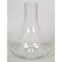 Stiel Blumenvase TELMA aus Glas, klar, 22cm, Ø19cm