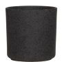Übertopf ARAYA, Keramik, gesprenkelt, schwarz, 15cm, Ø15cm