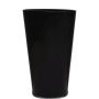 Blumen Vase konisch ANNA EARTH aus Glas, schwarz, 40cm, Ø25cm