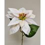 Samt Poinsettia künstlich LIBASSE, weiß-rosa, 45cm