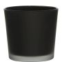 Übertopf aus Glas ALENA FROST, schwarz matt, 11cm, Ø11,5cm