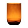 Glas Vase MARISA, orange-braun-klar, 20cm, Ø14cm