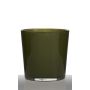 Pflanztopf aus Glas ALENA, dunkelgrün, 19cm, Ø19cm