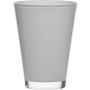 Blumen Vase konisch ANNA EARTH aus Glas, weiß, 15cm, Ø11cm